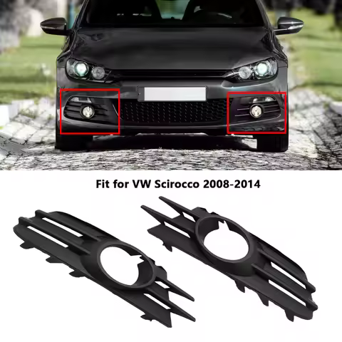 2Pcs Front Bumper Grille Fog Light Grill Left Right For VW Scirocco 2008 2009 2010 2011 2012 2013 20