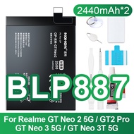 NOHON BLP793 BLP877 BLP809 BLP887 Battery for Realme GT 2 Pro / Neo 2 / Neo 3 3T C12/C15/V20/V30/8i/
