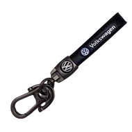 MOOGU VW Volkswagen Leather Keychain Metal Hook speciality Car Logo for Car Key Remote Accessories