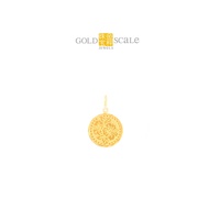 Gold Scale Jewels 916 Gold Hibiscus Coin Pendant