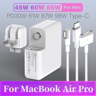 PD 96W 87W 61W 30W Magnetic Adapter with Dual Type-C Power Adapter for MacBook Pro Air Replacement C