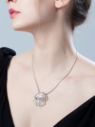 925純銀 守護著你十二星座蘭花項鍊(特大款) SLOn22