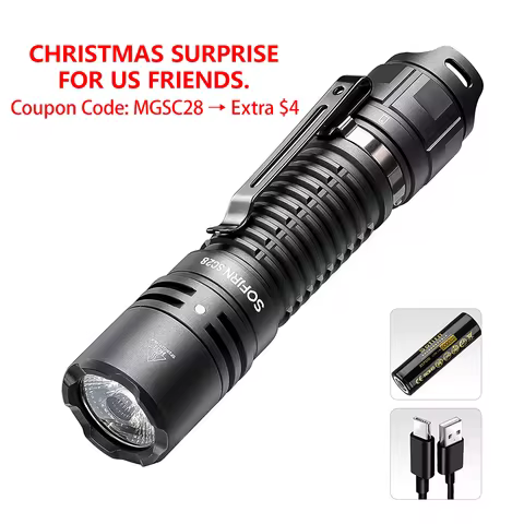 Sofirn SC28 XHP50B HD LED 2800Lm Type-C Rechargeable Flashlight Protable Powerful 21700 Torch EDC Fl