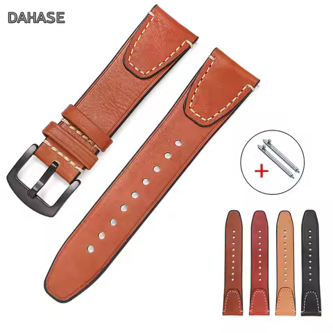 20/22mm Retro Genuine Leather Watchband For Samsung Galaxy Watch 3 41mm 45mm Strap Active 2 Gear S3 