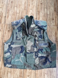 เสื้อแจ็คเก็ตทหาร USA Vintage woodland m69เปลือกเกาะ U.S. Armed Forces PASGT Body Armour Fragmentati