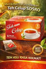 TEH CELUP KOTAK SOSRO 1 kotak isi 30 kantong