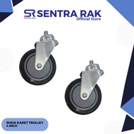 4 INCH TROLLEY RUBBER WHEELS