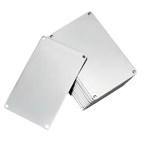 Feb.12 Pcs 304 Stainless Steel Engraving Blanks, 3.4X2.1 Inch Rectangle Blank Tag Metal Stamping Bla