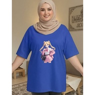 2Y826 [AIYOU] XL-5XL T shirt Women Plus Size Tshirt Woman Clothing Ladies Clothes Casual Murah Plus 