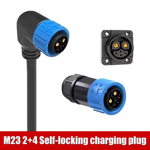 M23 2+4 Rechargeable Battery Aviation Plug Electric Motorcycle Battery Charging Connector 6pin Male