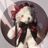 Origional Lolita Bloody Bear Bag Dark Backpack Lolita Soft Sister Over-the-Shoulder Bag Bag puhv