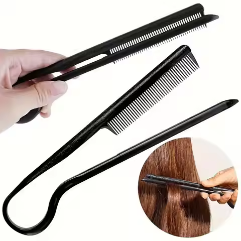 NEW Hairdressing V-shaped Comb Hair Sorting Straight Comb Clip Styling Comb Straightening Comb Hair 