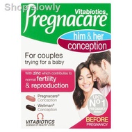 ﹊[READYSTOCK] Vitabiotics Pregnacare Him &amp; Her Conception - 60 TABLETS
