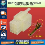 ORIGINAL SMALL 9 PIN MALE SOCKET - Original 9 Pin Small Male Flat Cable Socket