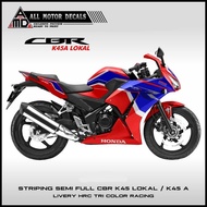 LOKAL HONDA CBR 150R K45 LOCAL HRC TRI COLOR STRIPING CBR K45A MOTORCYCLE STICKER/ CBR K45 LOCAL DEC