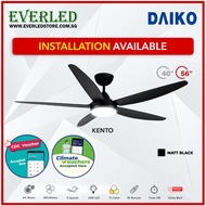 [FREE INSTALLATION] DAIKO DC Kento 40"/56" ceiling fan (with 24W Tri-Color LED light and Remote)