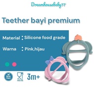 Pilihan Yoppo Baby- Teether Bayi Premium Silikon Bpa Free/ Gitan Bayi