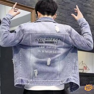 ✦Ready Stock✦ jaket jeans lelaki denim coat Large size vintage spring and autumn handsome casual loo