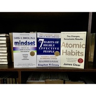 Trio Atomic Habits + The 7 Habits of Highly Effective People + Mindset