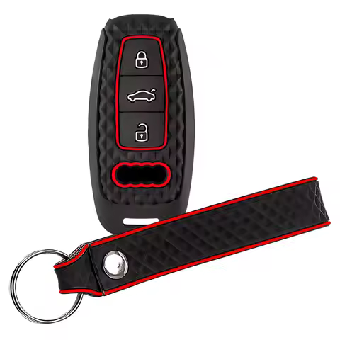 2 PCS New For Audi A3 8Y A4 A6 A7 A8 E-tron Q5 Q8 C8 D5 Silicone Car Smart Key Case Cover Auto Styli