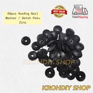 20PCS PVC Black Rubber Washer Pelapik Getah Hitam Untuk Paku Payung Paku Zink (10004300)