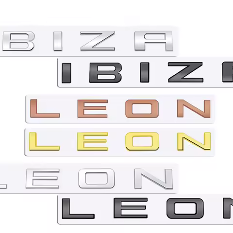 Metal 3D Badge Letter Logo Car Rear Trunk Body Sticker Emblem For Leon 5f Ibiza 6l 6j 1p MK3 Glossy 
