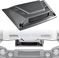 SAUTVS Sport Hood Scoop Kit for Kawasaki Mule Pro, Carbon Fiber Pattern Turbo Hood Scoop with Mesh G