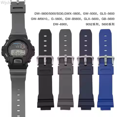 Sport Watchband Soft Silicone Watch Strap for GW-M5610/G-5600,GW-B5600,GLS-5600,GB-5600,DW-6900 DW-5