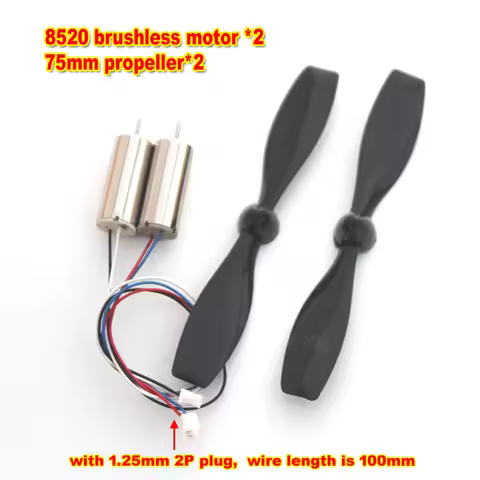 8520 Brushed Motor with 1.25m 2P connector 75mm propellers 1S Support F3 Brush Flight Controller F11