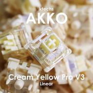 [ktechs] Akko Cream Yellow Pro V3 Linear Mechanical Switches for Custom Mechanical Keyboards