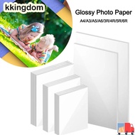 KKINGDOM Inkjet Printing Photo Paper, 100/20sheets High Gloss Glossy Photo Paper, Quick Dry A4 3R 4R
