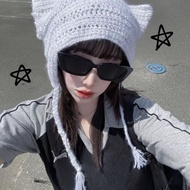 HANDMADE BEANIE CAT HAT/CAT EARFLAP/STAR CAT HAT CAT HAT/CAT BEANIE HAT CUTE HAT VIRAL/ KOREAN FASHI