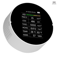 停售 Multifunctional Air Quality Detector 7 In 1 PM2.5 TVOC CO2 HCHO Temperature Humidity AQI Detector