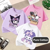 2-15 years old Girls Round Neck Short Sleeve T-shirt New Summer Trend Girl Children's Clothing Loose