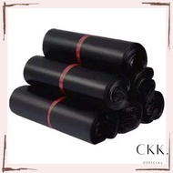 CKK polymailer plastic / dhl black glossy courier bag, contents 100 pcs
