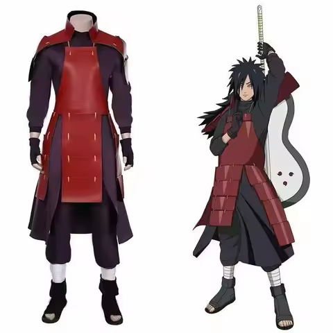 Anime Akatsuki Uchiha Madara Cosplay Costume Man Armor Lining Pants Suit Halloween Costume Party Cos