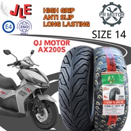JLE Tyre QJ Motor Ax200S 100 80 14 120 70 14 Tayer Tubeless Ax200 Tires 14 Scooter Tyre Motor 14
