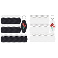 【Beverly】-50pcs Blank Motel Keychain Bulk with Key RingsVintage Hotel Keychains Key Tag for Vinyl DI