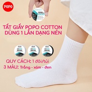 1-time Paper Socks For Men And Women POPO 100% cotton Compressed, Breathable, Sweat Absorbent, Easy To Carry