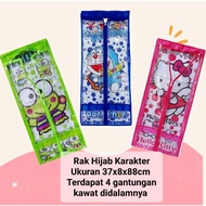 GANTUNGAN CHARACTER HANGING HIJAB RACK | ZIPPER HANGING HIJAB RACK | HANGING HANGING HANGING RACK CO