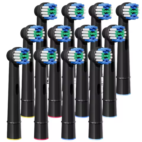 Black Nozzles Replacement Brush Heads For Oral-B Electric Toothbrush Fit Advance Power/Pro Health/Tr