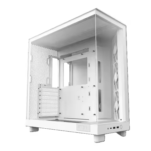NZXT H6 Flow BLACK&WHITE Gaming case Compact Dual-Chamber Mid-Tower Airflow Case PC Chassis With Thr
