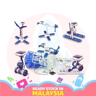 Iskiddo 6 in 1 Diy Solar Toy Robot Educational Science Kids Toy (Blue)