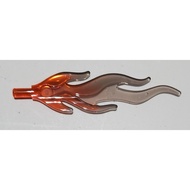 LEGO PARTS (GENUINE) 85959pb06 Wave Rounded Straight Large with Bar End (Flame) with Marbled Trans-B