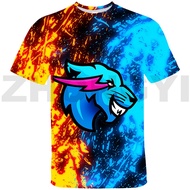 Hip Hop 3D Anime Mr. Beast Light Cat Kid T-Shirt Top T-Shirt Đường phố Quần áo mùa hè Mẫu T-Shirt ch
