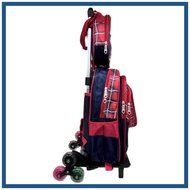 Beg Sekolah Roda 6 Wheels Trolley School Bag Staircase Bag Sekolah Troli Trolley Bag Naik Tanggal Tr