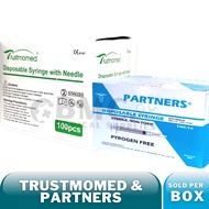 Partners &amp; Trustomed - Disposable Syringe (with needle) | 1cc, 3cc and 5cc [100's/boxs]