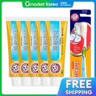 ARM & HAMMER | ยาสีฟัน Arm & Hammer เดนทอลแคร์ ออริจินอล 150 กรัม 1 หลอด x5 + แปรงสีฟัน เคเอ็มแคร์ 2