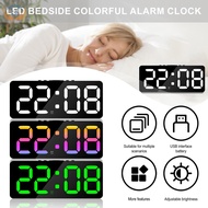 Digital Alarm Clock Large LED Display Alarm Clock 5 Level Brightness Dimmable Digital Clock with USB