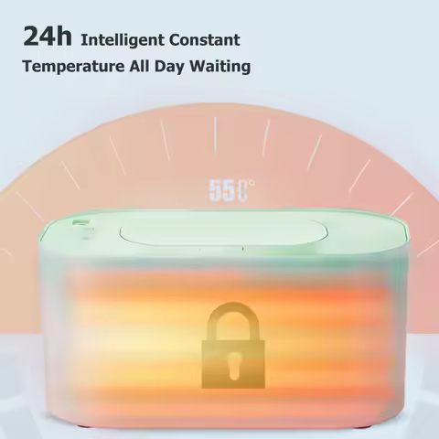 Baby Wet Wipes Dispenser Baby Wipe Warmer Surround-Heating Baby Wipes Case Comfort and Safety Compac